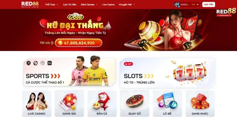 Trang chủ 37 Kho game Red88 đa dạng, cuốn hút