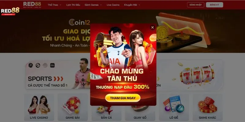 Trang chủ 42 Thưởng nạp đầu 300% cực khủng tại Red88